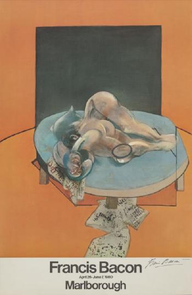 Marlborough Gallery Exhibition Poster, April 26-June 7, 1980 by Francis Bacon