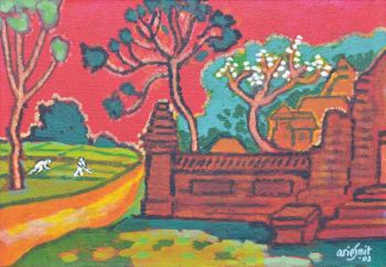 Temple near the road by Arie Smit