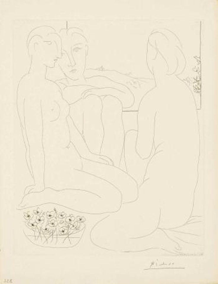 Trois Femmes Nues PrÃ¨s D'une FenÃªtre, from: La Suite Vollard by Pablo Picasso