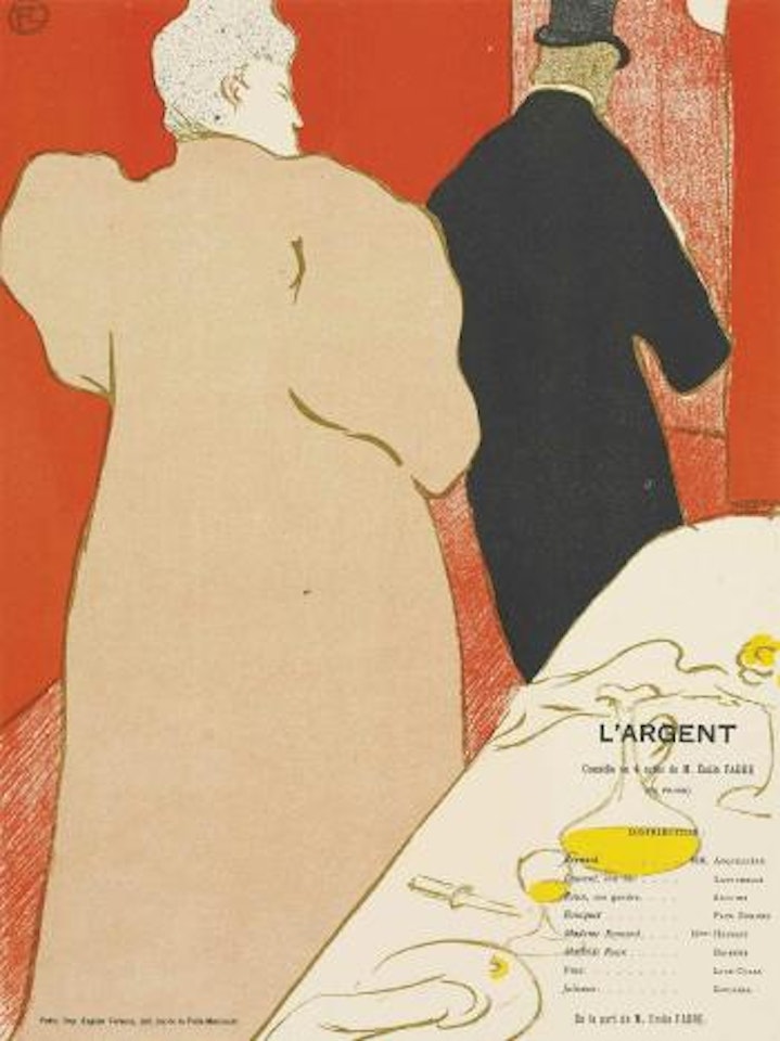 Programme Pour L'argent by Henri de Toulouse-Lautrec
