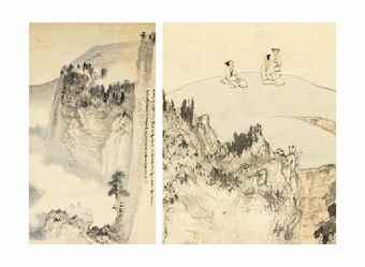 Three Gentlemen on Mount Emei by Zhang Daqian