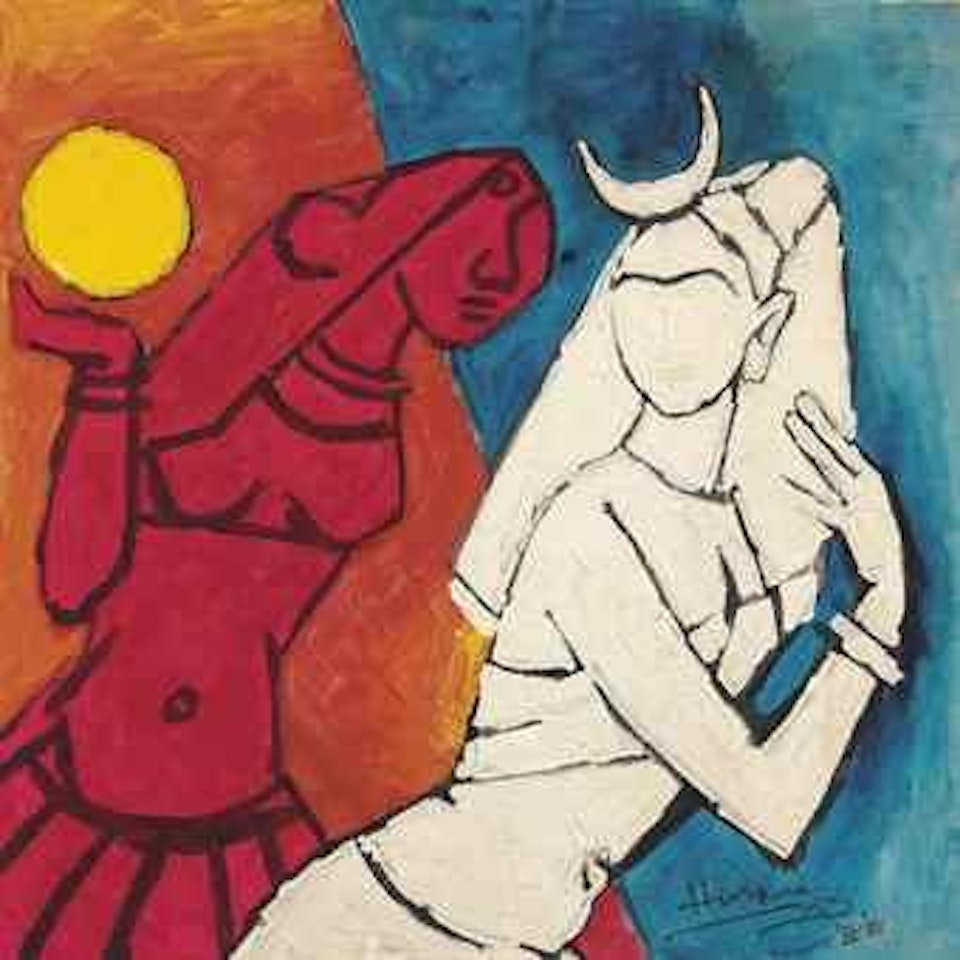 Untitled (Surya and Chandini) by M.F. Husain