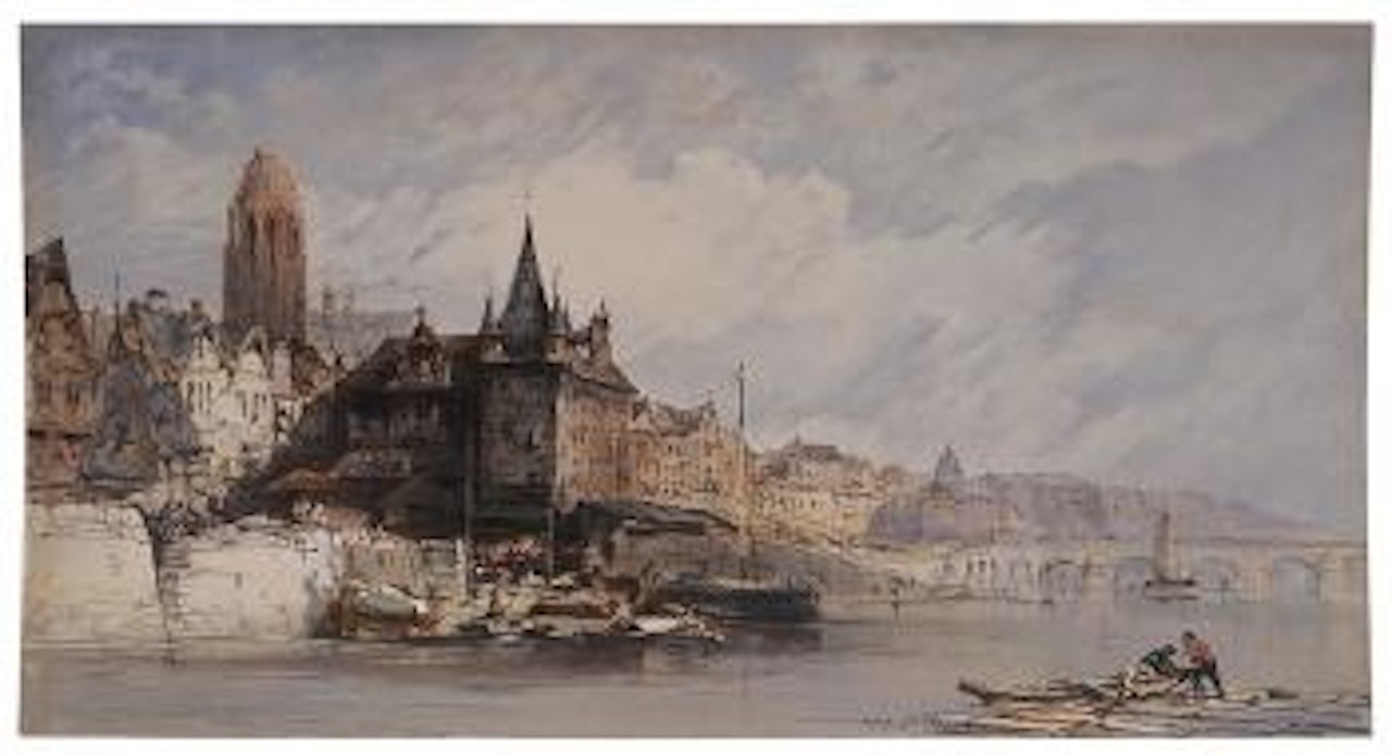 The Rententurm, Looking Towards the Old Bridge on the Main, Frankfurt by William Callow