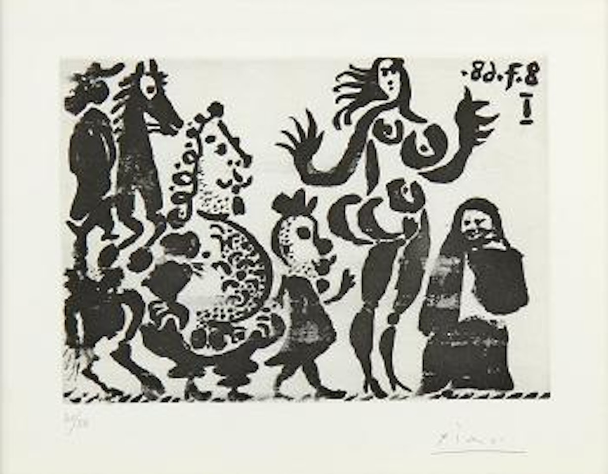 Celestine maja et grotesques by Pablo Picasso