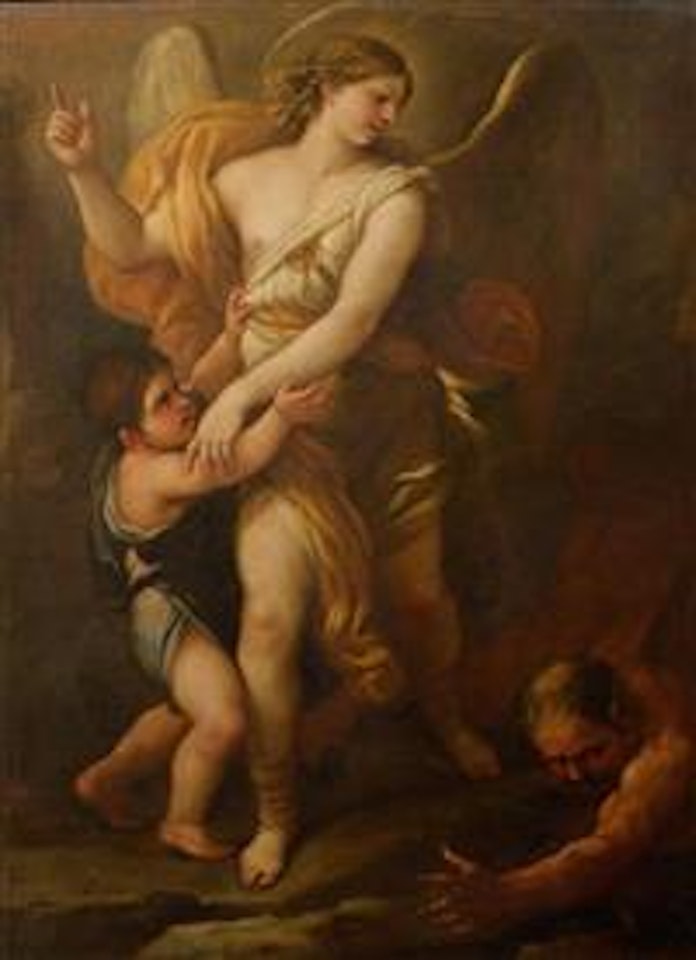 The guardian angel by Circle of Luca Giordano