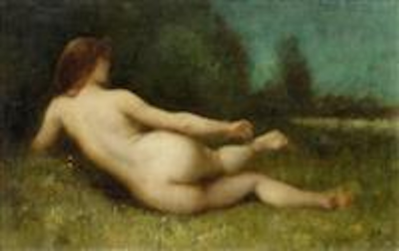 Nu Allongé de dos. by Paul Désiré Trouillebert