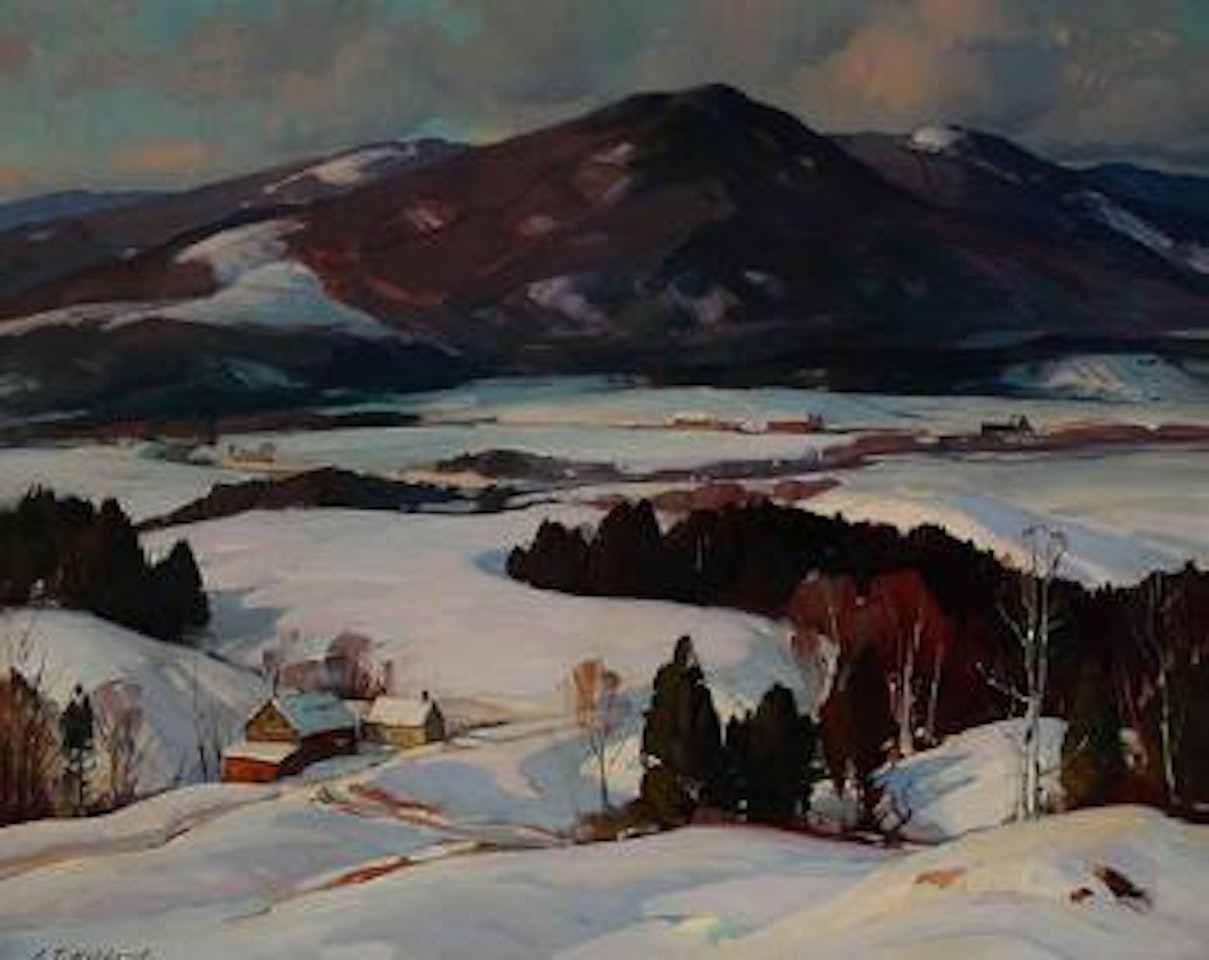 New England Mountain Landscape in Winter by Aldro Thompson Hibbard