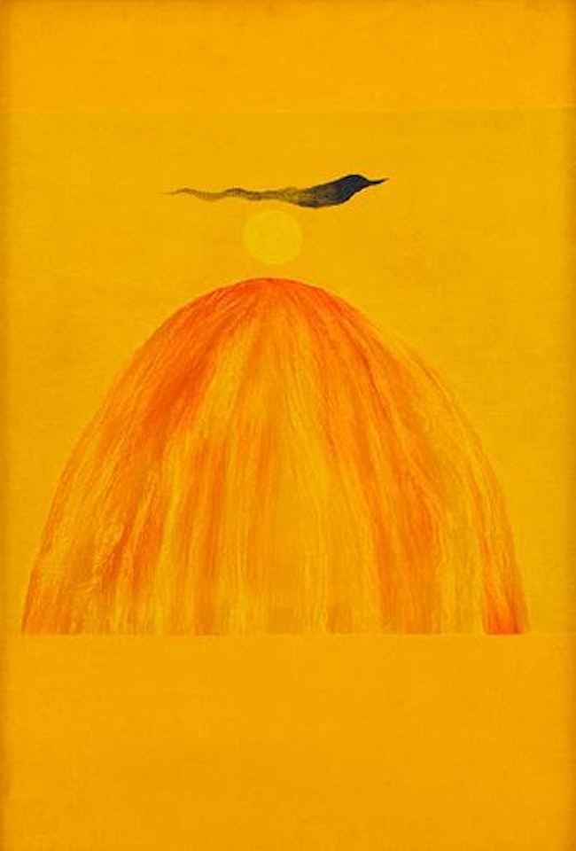 Bird, Mountain, Tree by Jagdish Swaminathan