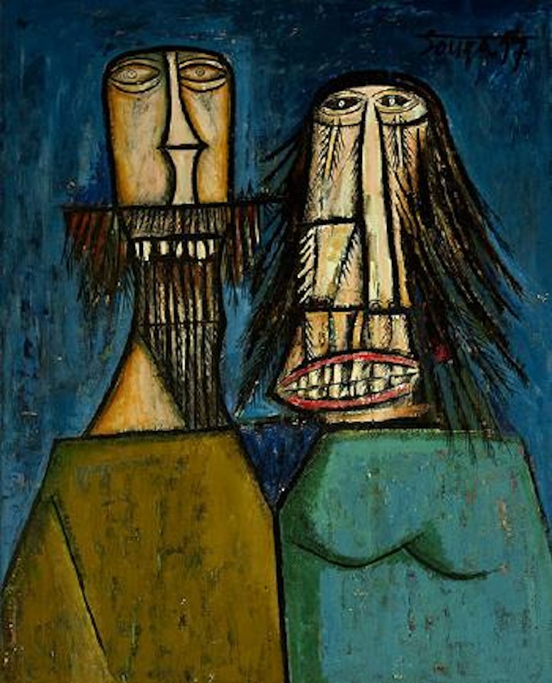 Man and Woman Laughing by Francis Newton Souza