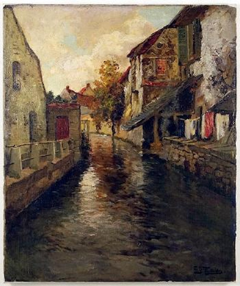 Canal Scene by Fritz Thaulow