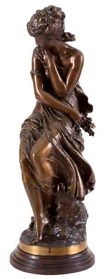 Half nude on a rock by Mathurin Moreau