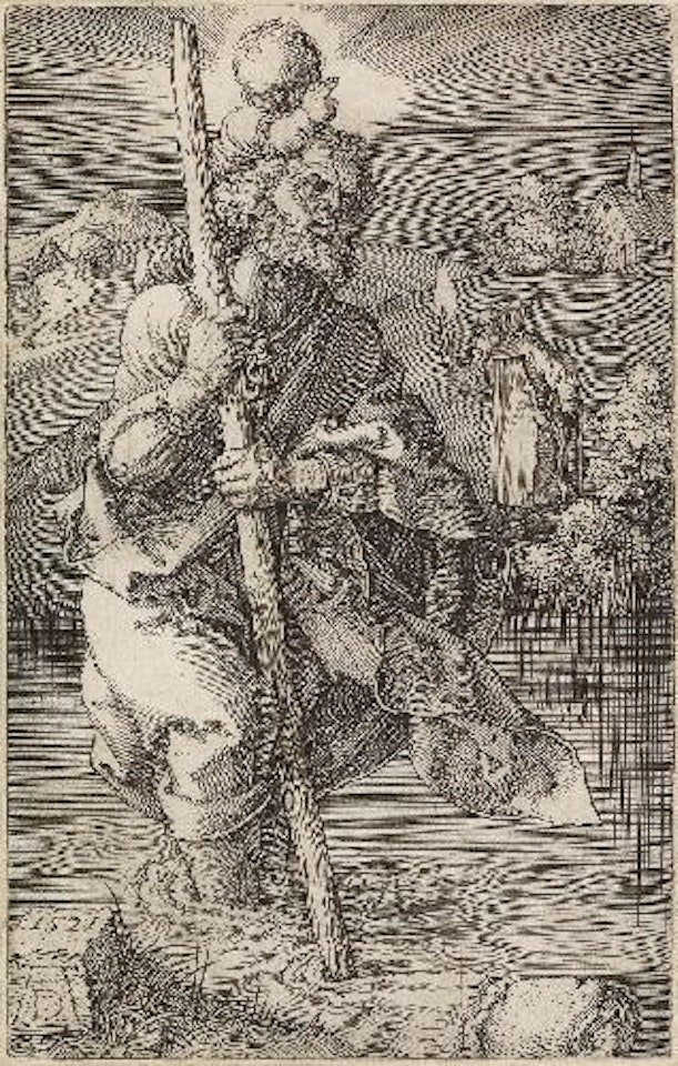 St. Christophorus, nach rechts schauend by Albrecht Dürer
