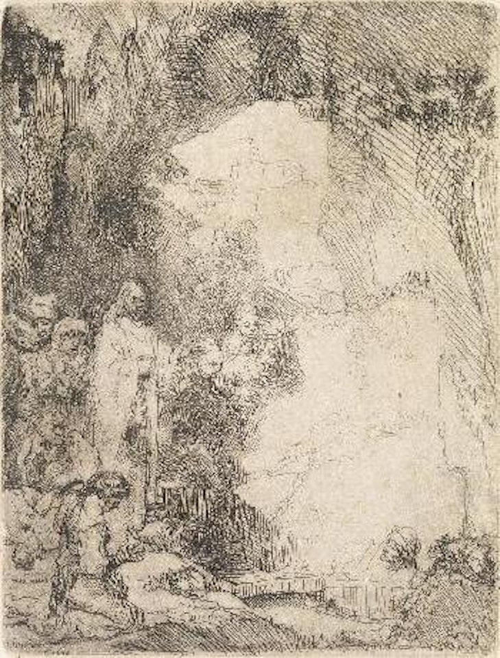 Die kleine Auferweckung des Lazarus by Attributed to Rembrandt Harmensz van Rijn