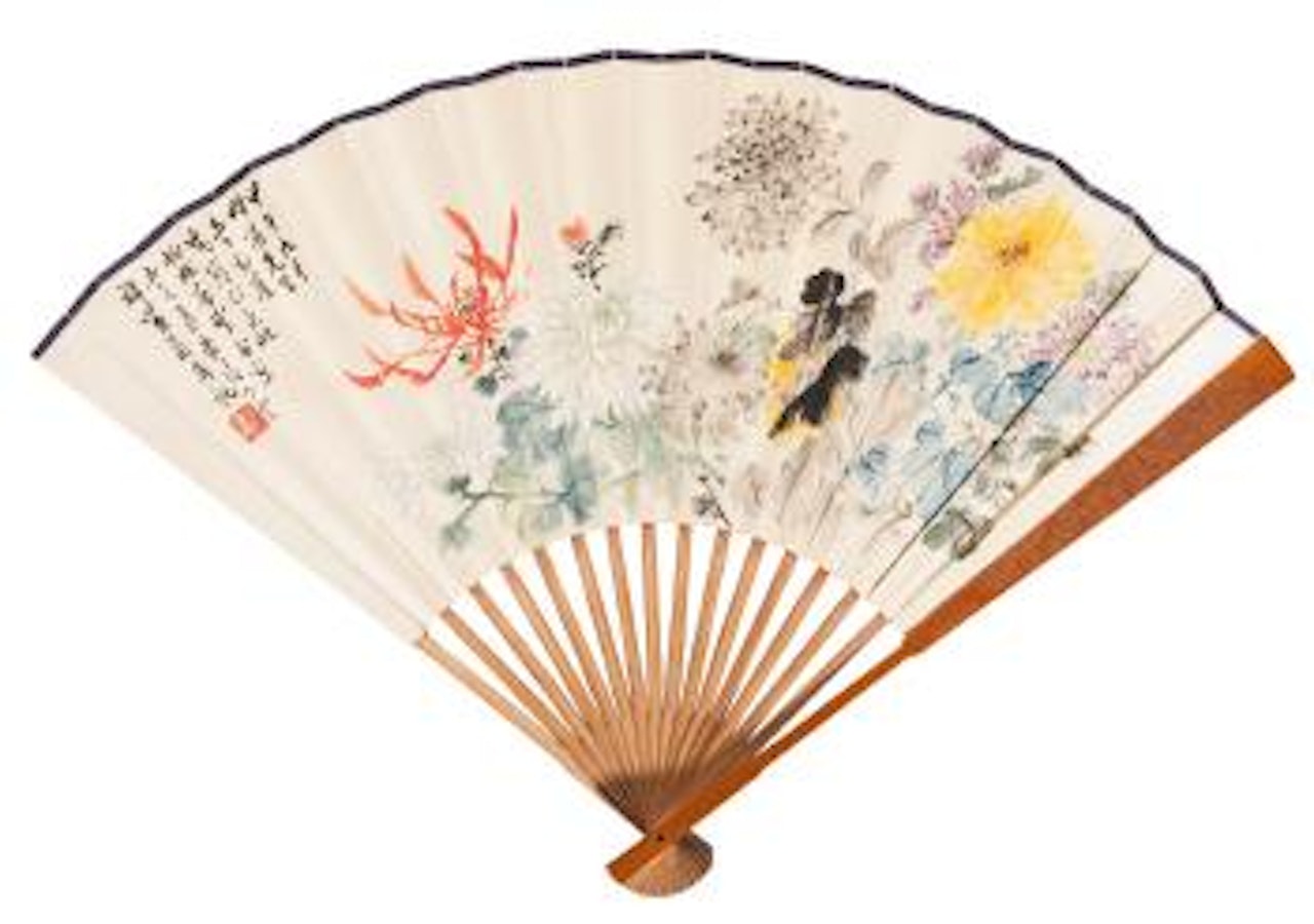 Chrysanthemum; Poems in clerical script by Fan Haolin  by Jiang Hanting  by Tang Yun  by Zhang Dazhuang  by Wang Fuan by Lu Yifei