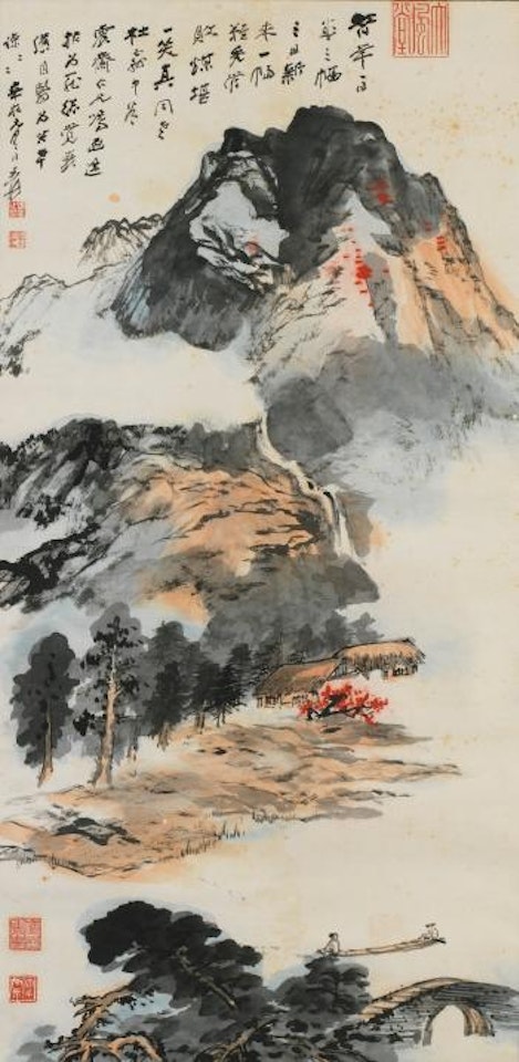 Autumn landscape by Zhang Daqian