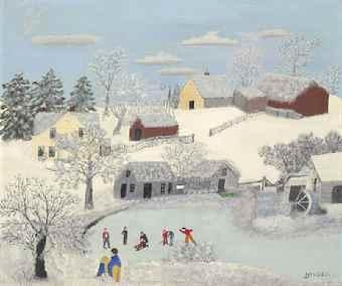 Skating on The Mill Pond by Grandma Moses