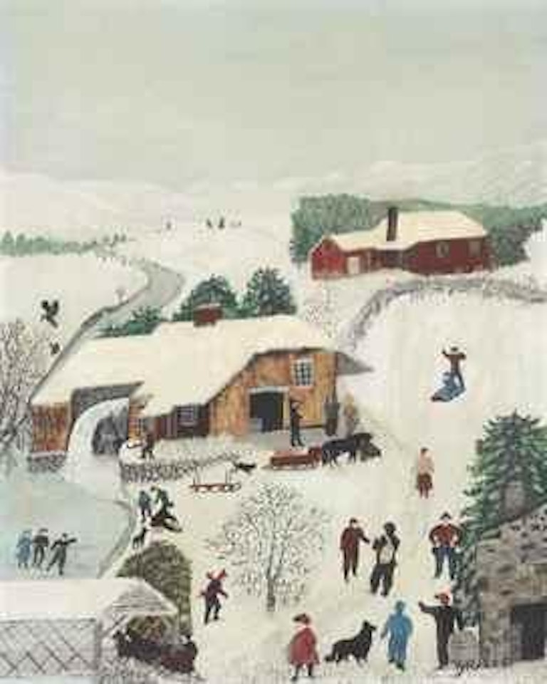 The Mill By The Bridge by Grandma Moses