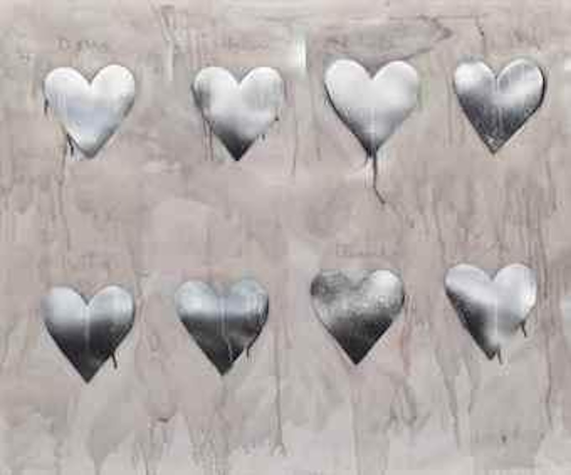 Silver Hearts by Jim Dine