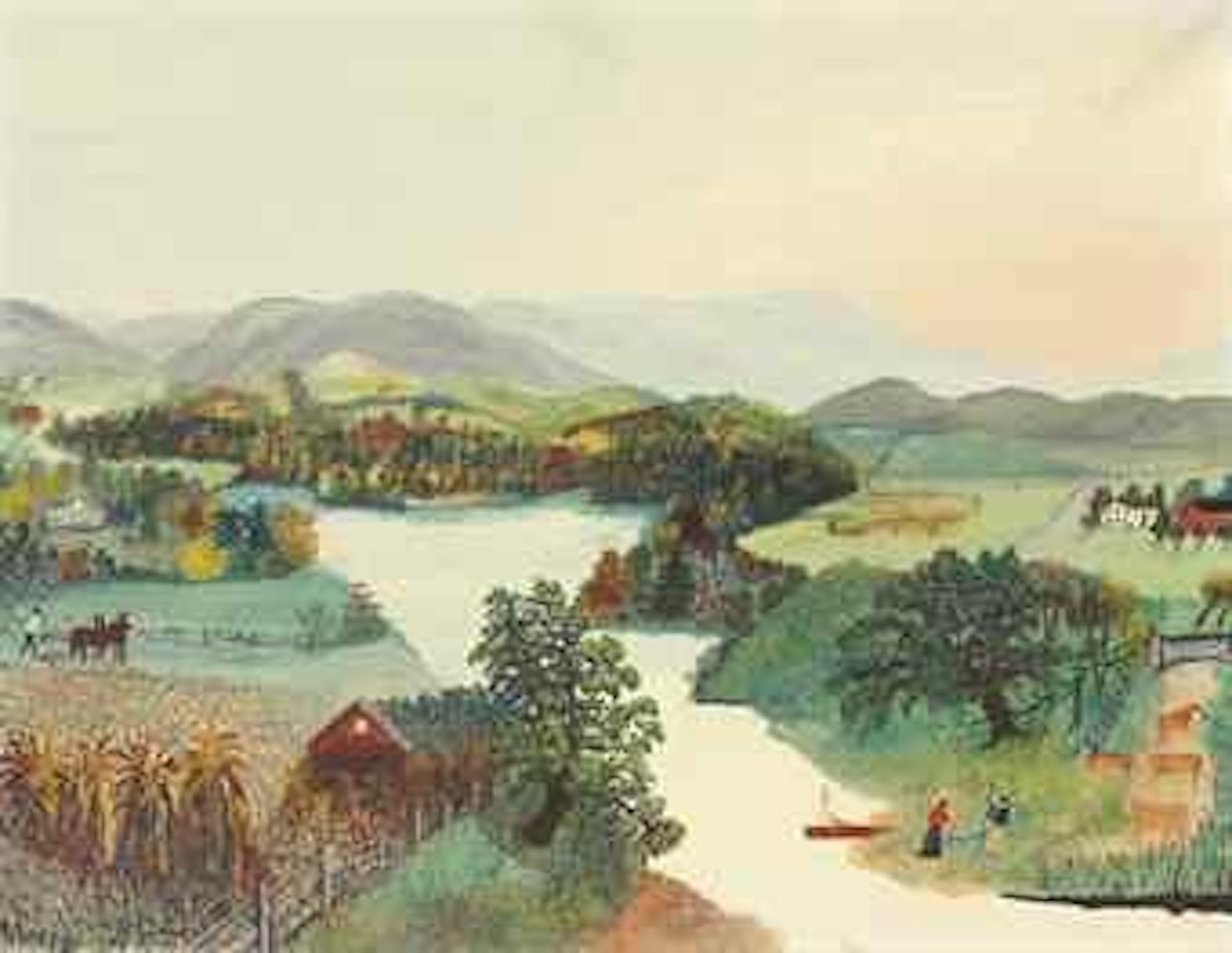 Upper cambridge valley by Grandma Moses