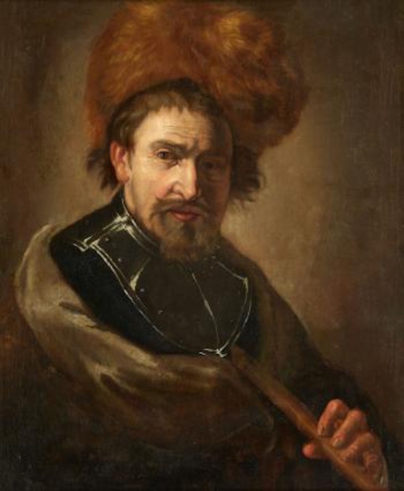 Flute Player in a Cuirass by Flemish School