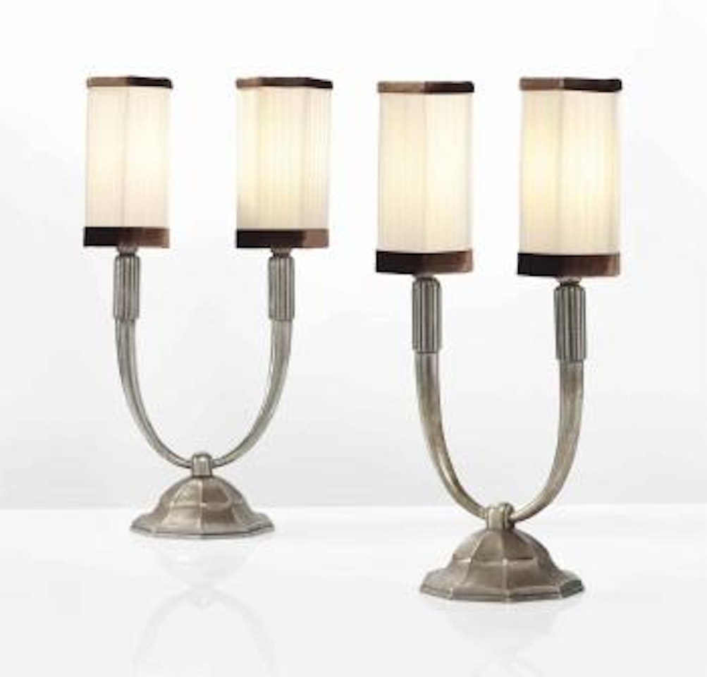 Paire de lampes de table by Emile-Jacques Ruhlmann