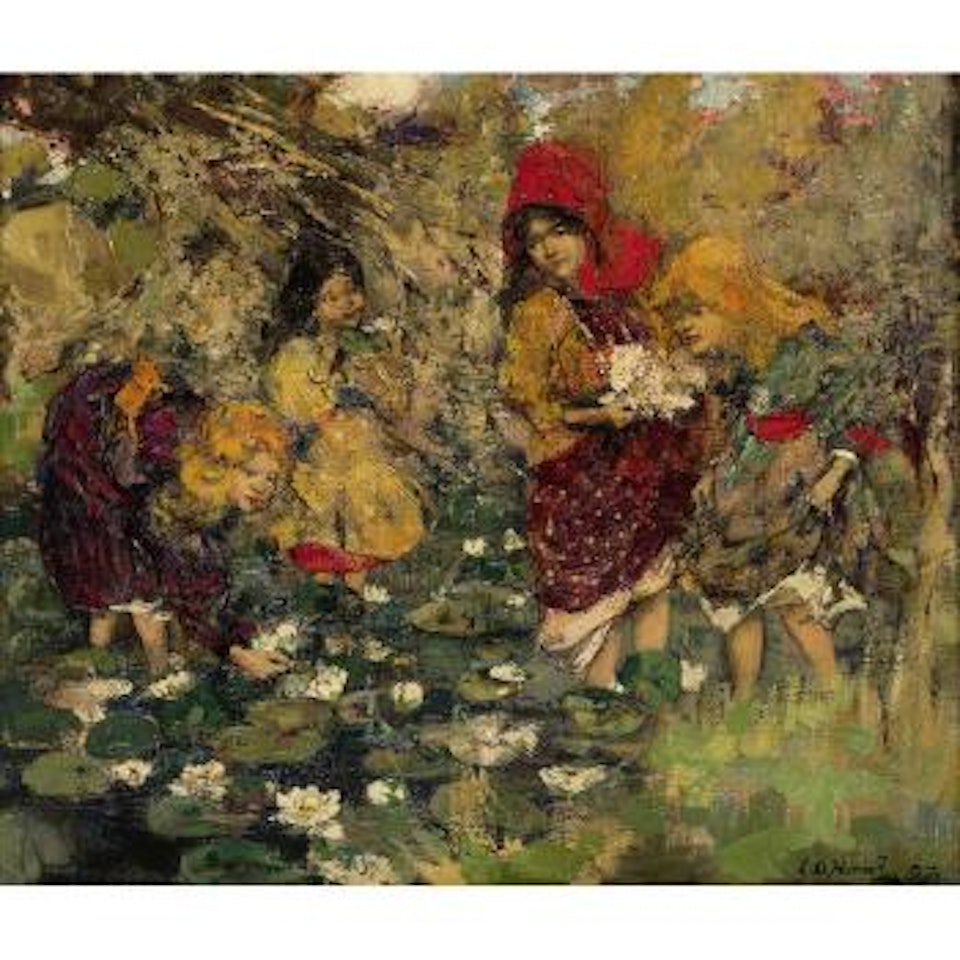 The Lily Pond by Edward Atkinson Hornel