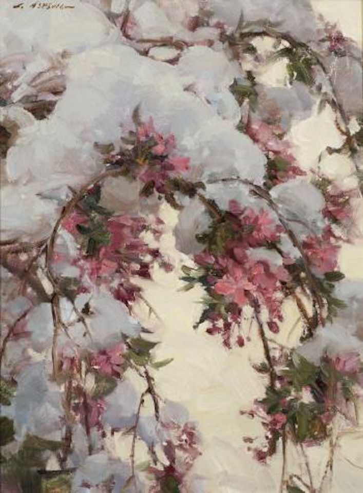 Apple Blossom in Snow by Clyde Aspevig