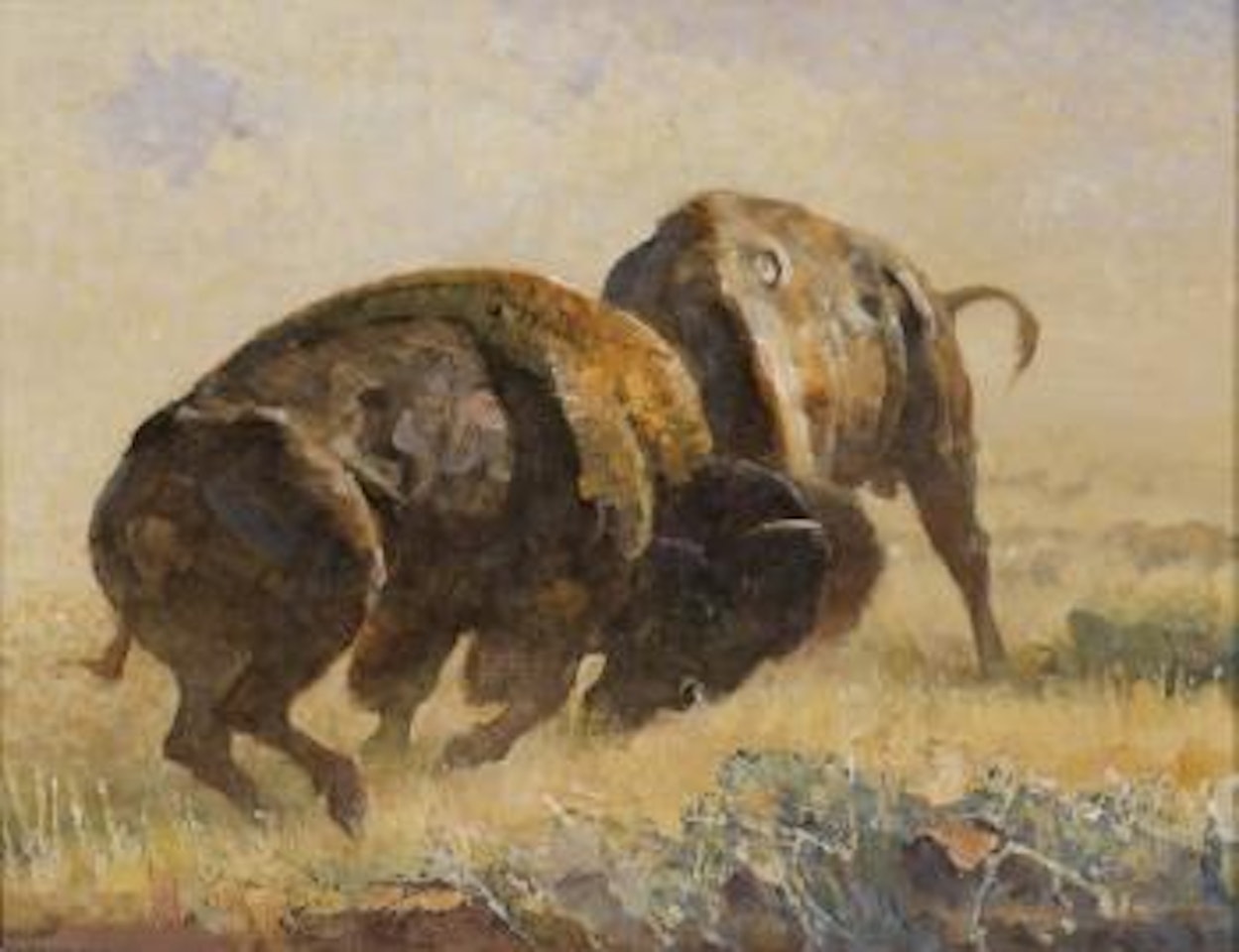 A Battle of Titans by Bob Kuhn