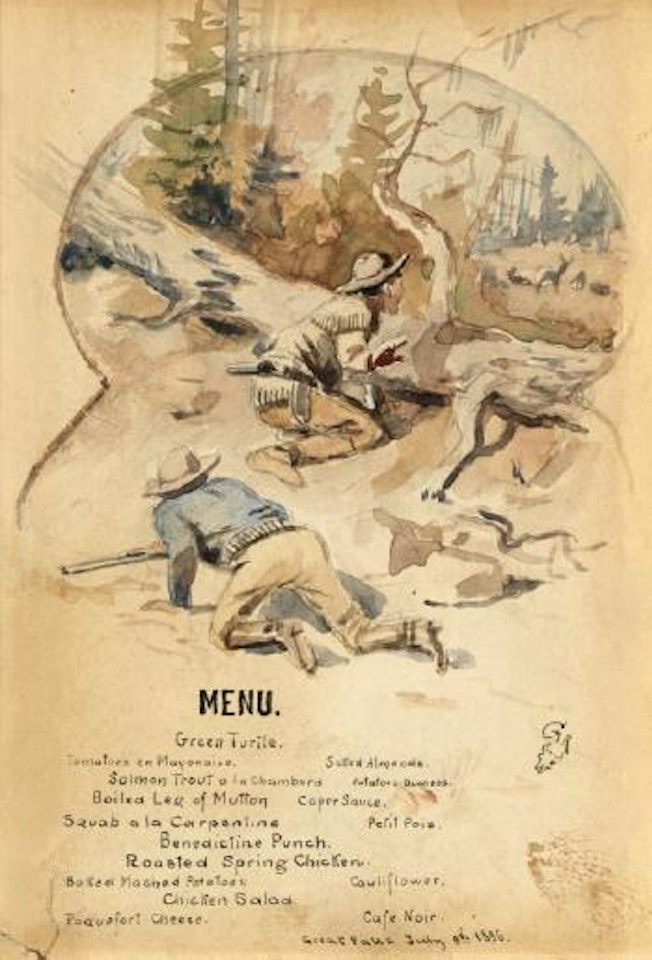 Menu (Cafe Noir) by Charles M Russell