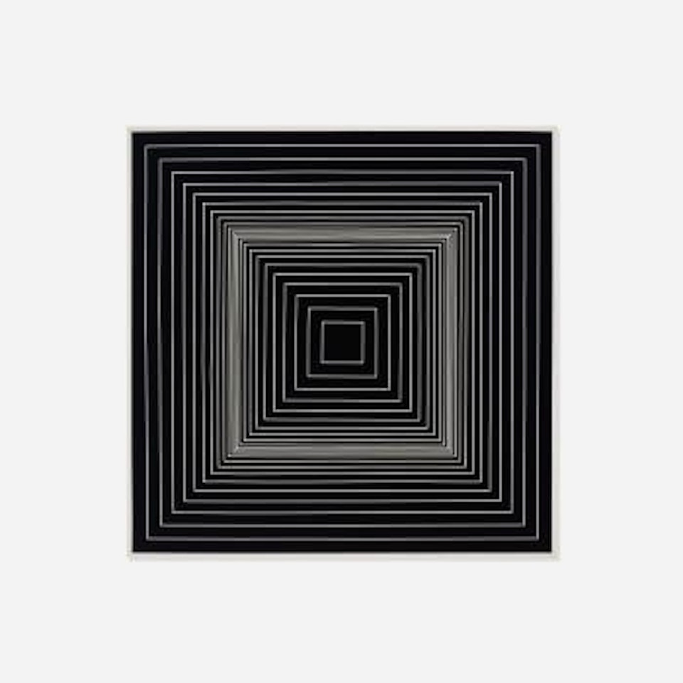Black and white geometric by Richard Anuszkiewicz