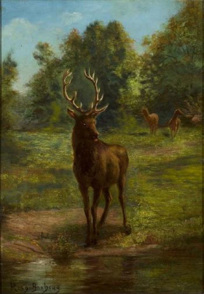 Deer Coming to the Brook to Drink by Rosa Bonheur