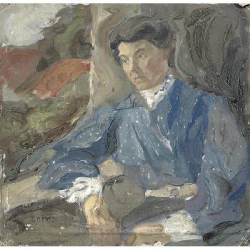 Portrait of Janet Ray, the artist's sister-in-law by Sir Frank Brangwyn