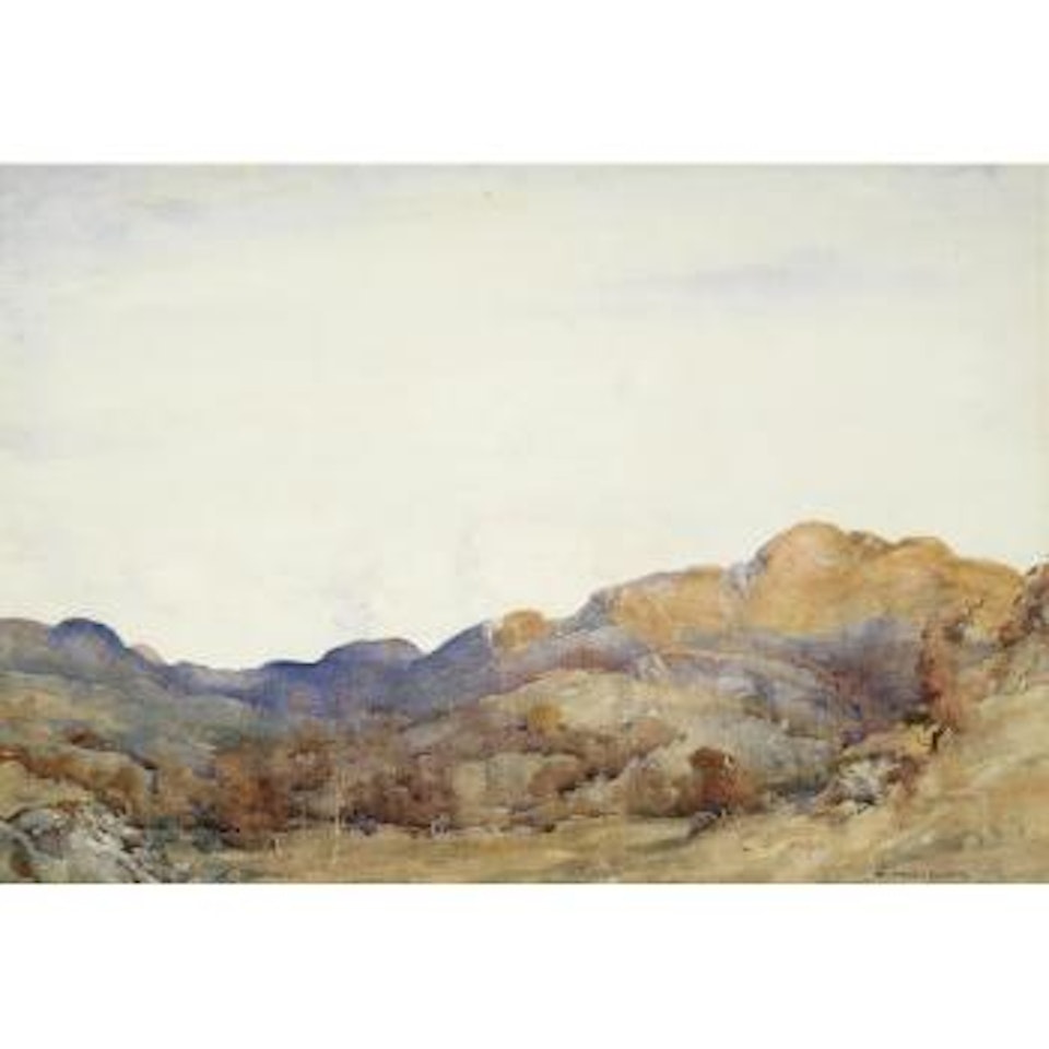 A mountainous landscape by William Russell Flint