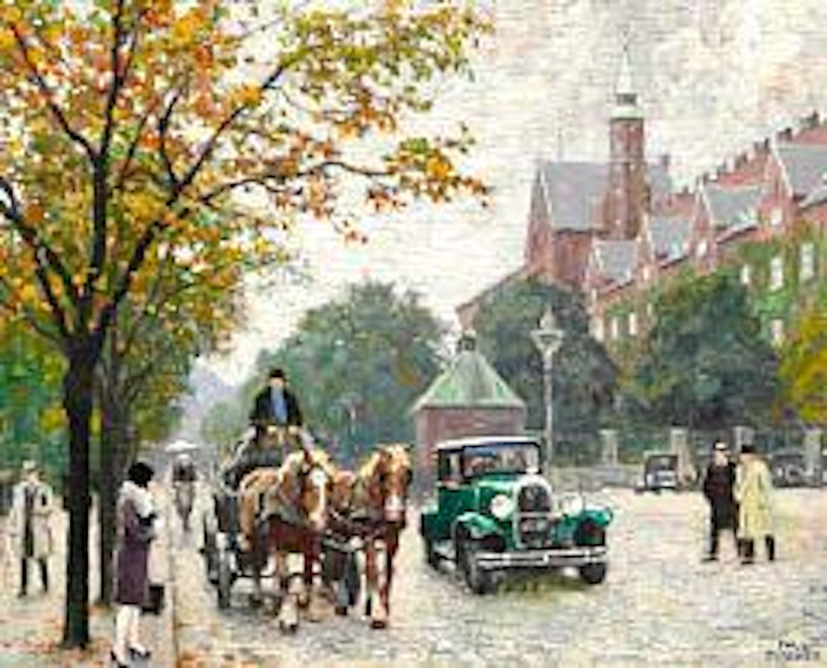 View of H.  C.  Andersens Boulevard and the City Hall by Paul Fischer
