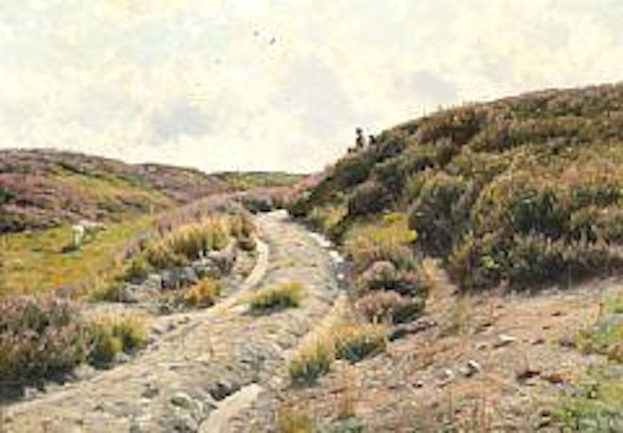 A shepherd boy on the moors by Peder Mork Monsted