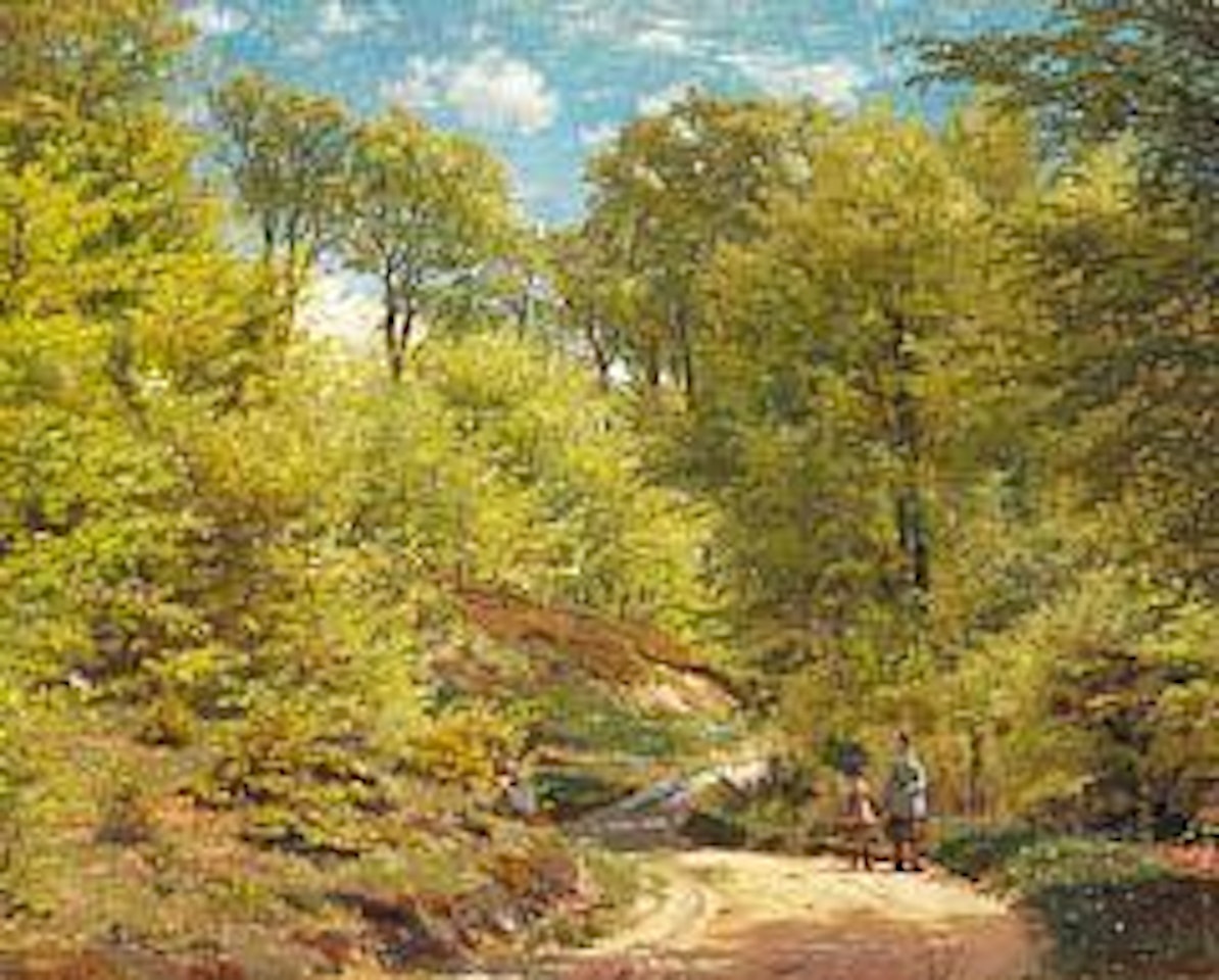 Path in the forest at Ørnereden (Eagle's Nest) in Marselisborg forest, Aarhus by Peder Mork Monsted