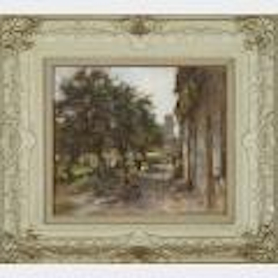 Washerwoman in a Sunlit Yard by Léon Augustin Lhermitte
