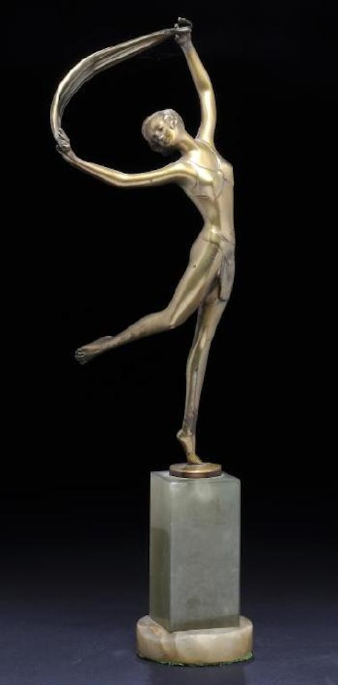 Figure of a bikini dancer by Josef Lorenzl