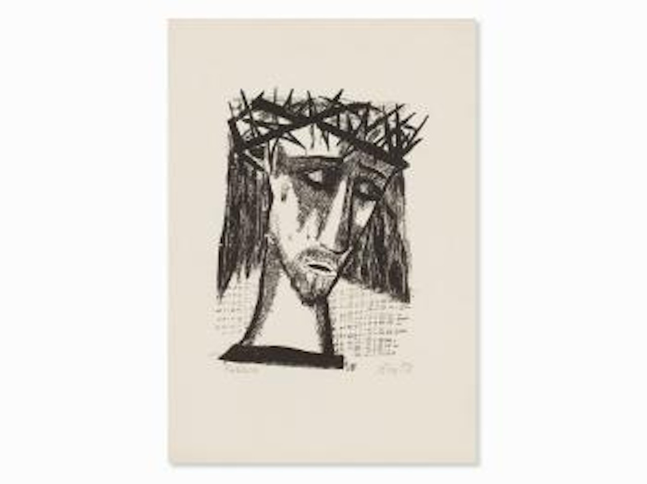 Christuskopf (Nach Rechts Blickend) by Otto Dix