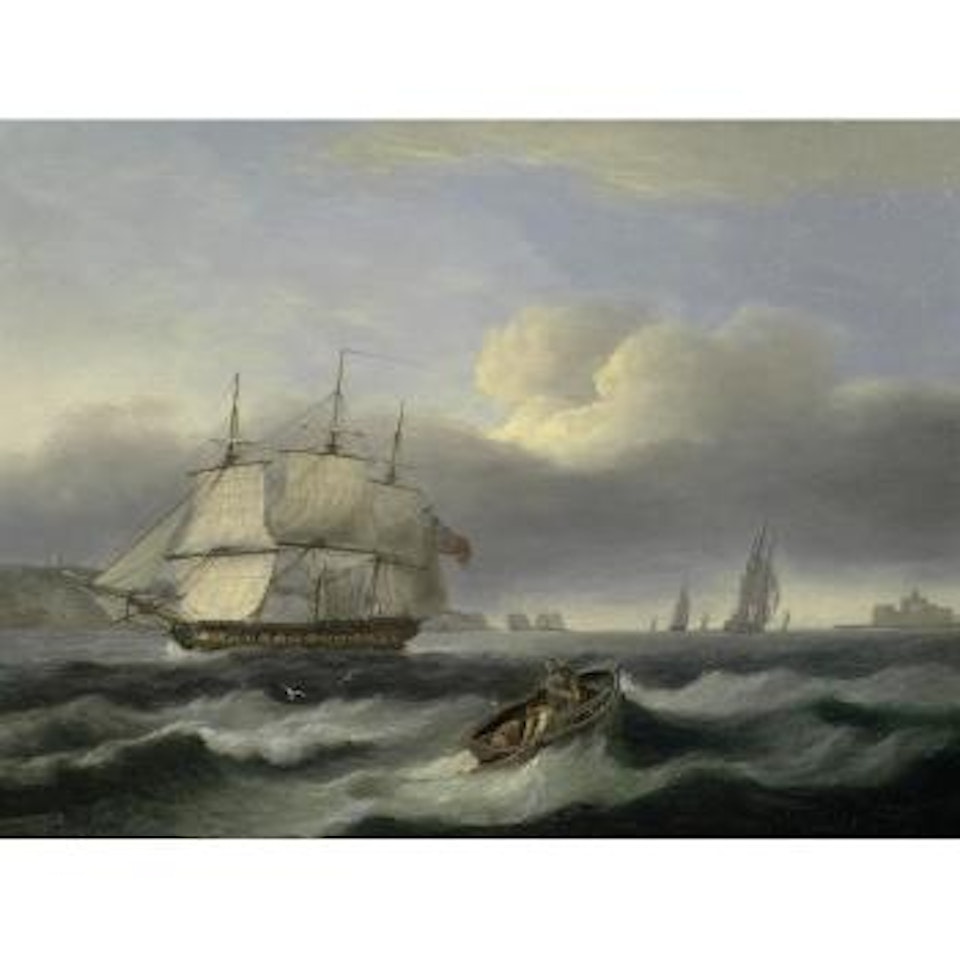 A frigate off the Needles by Thomas Luny
