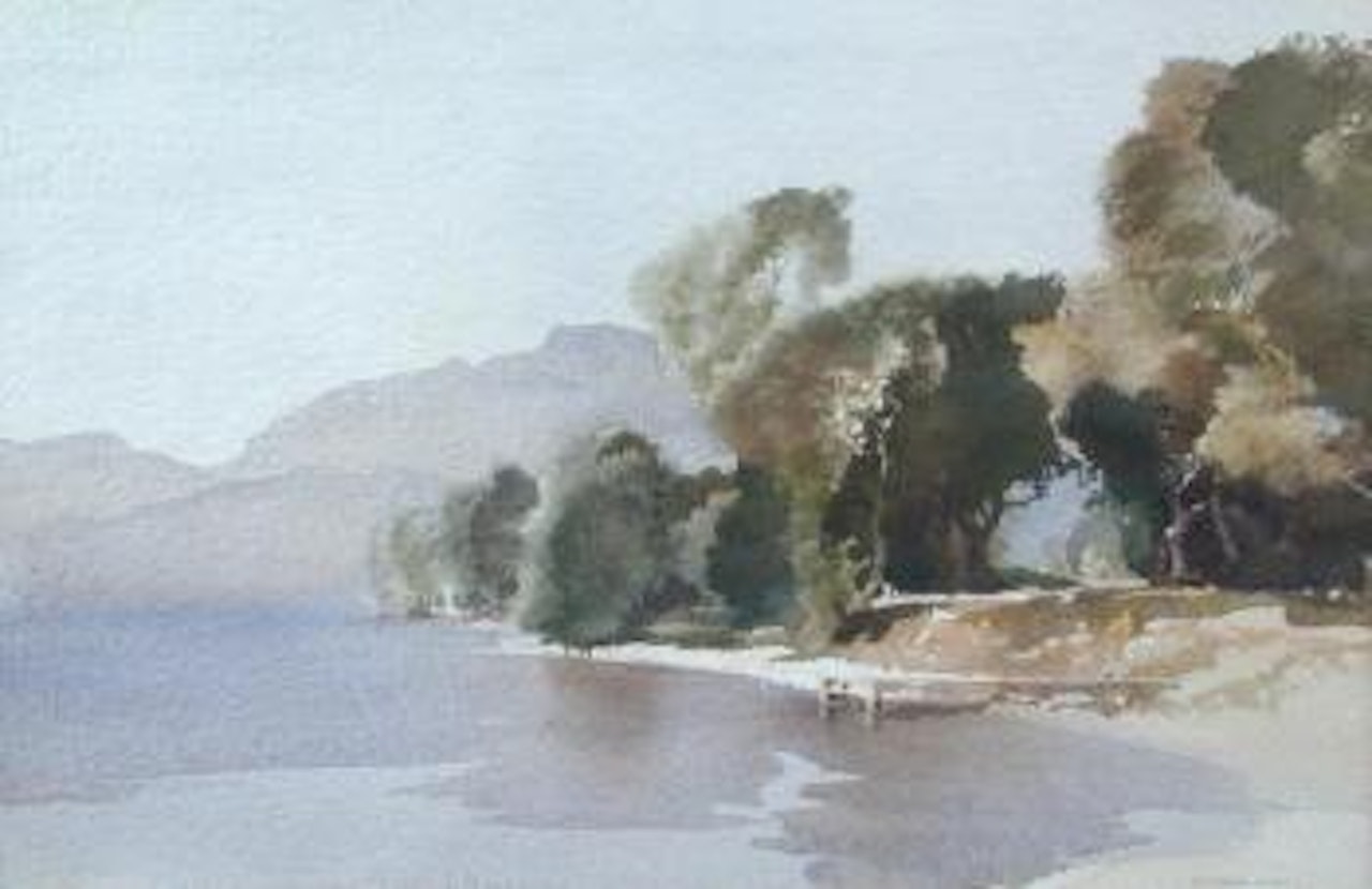October sunshine, Loch Earn, Perthshire by William Russell Flint