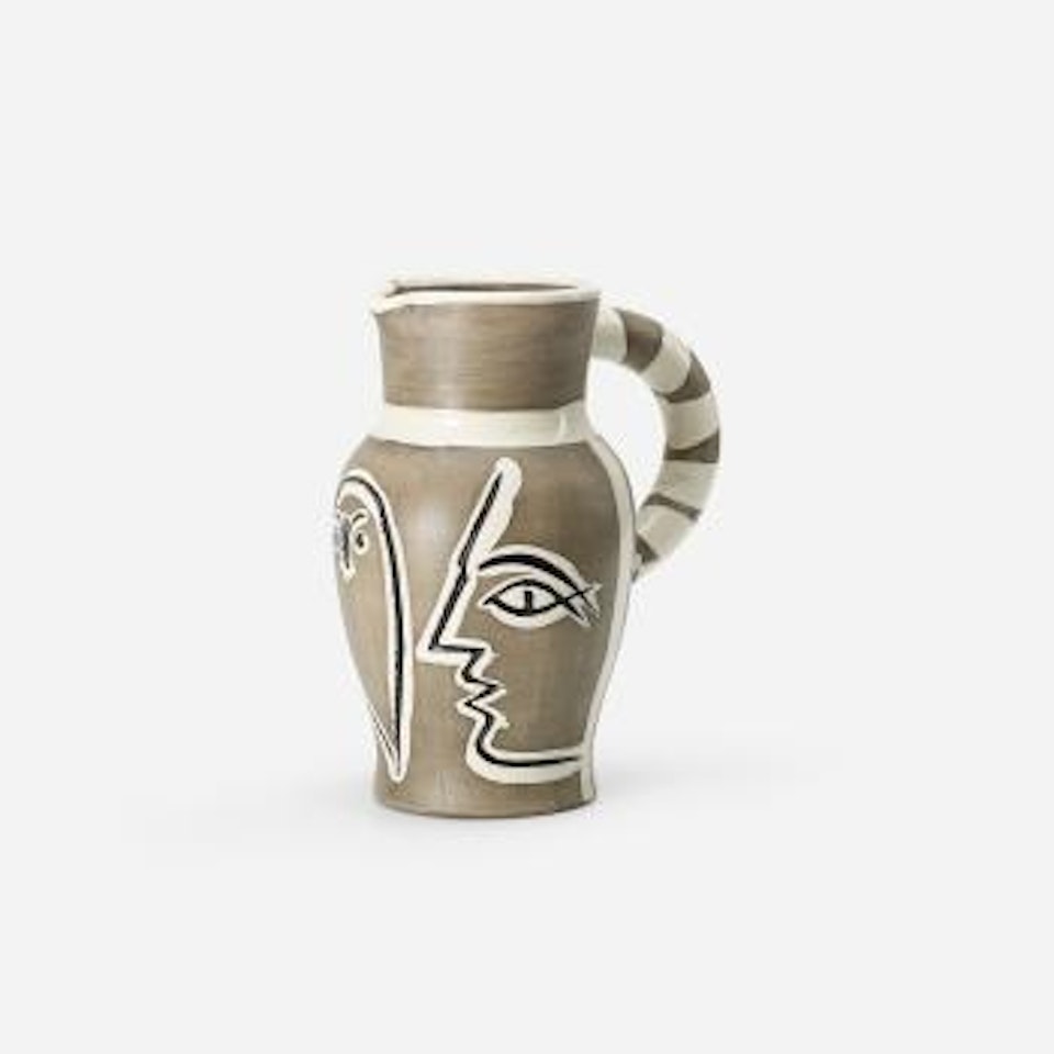 Grey engraved pitcher by Pablo Picasso