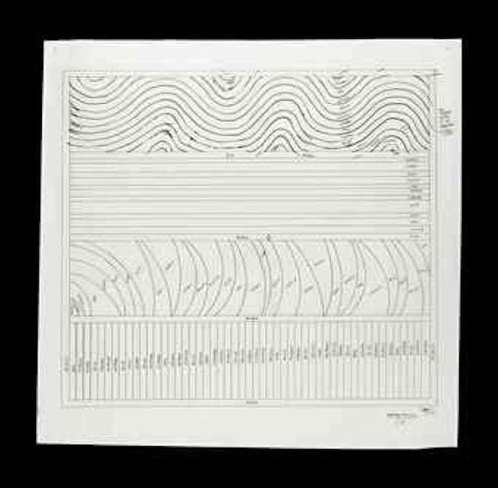 Working Drawing for Wall Drawing, Embassy Suites, Battery Park City, New York by Sol LeWitt
