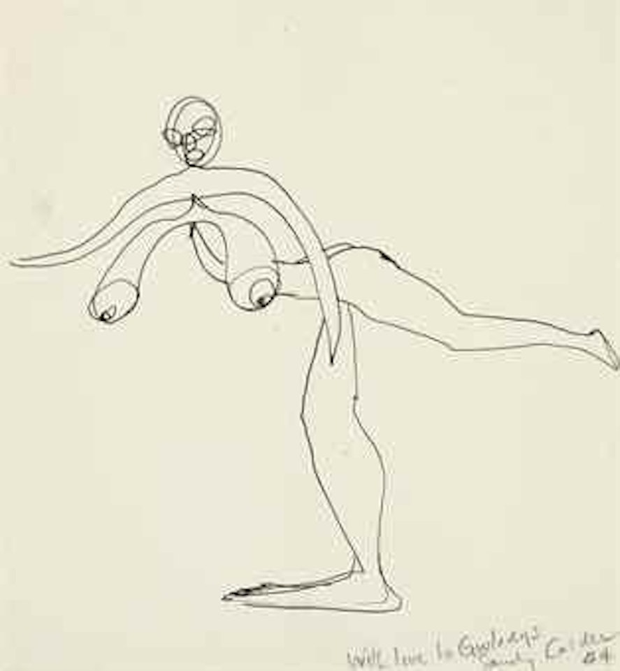 Nude balancing on one Foot by Alexander Calder