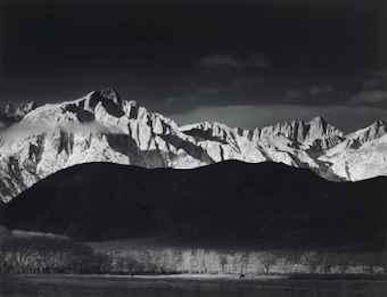 Winter Sunrise, Sierra Nevada from Lone Pine California by Ansel Adams