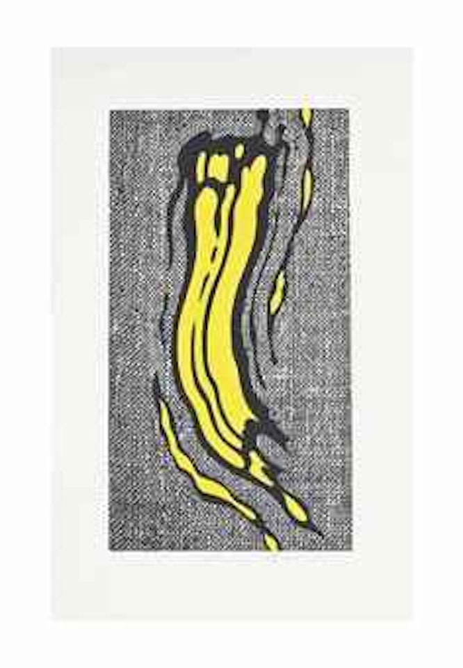 Yellow Brushstroke by Roy Lichtenstein