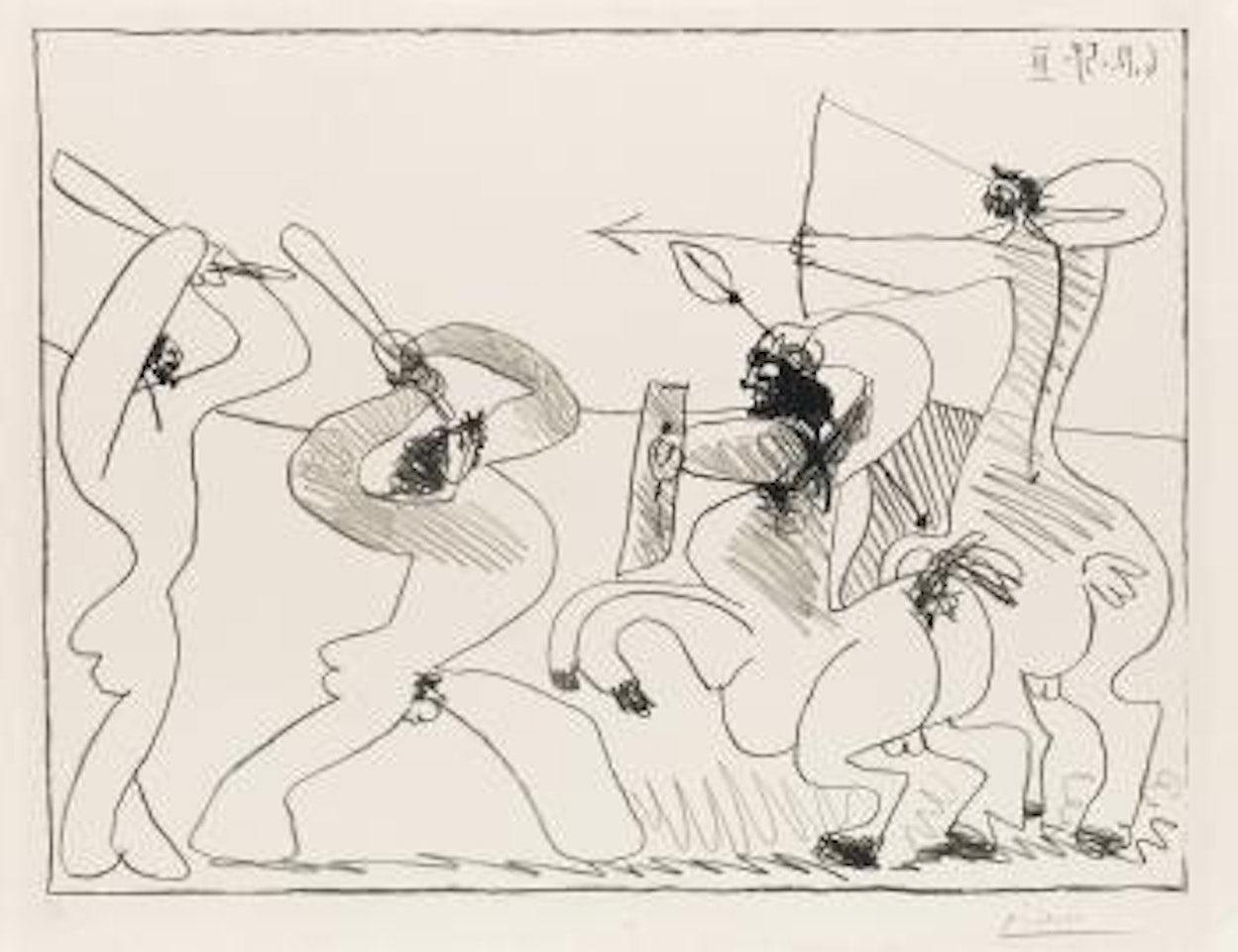 Combat Des Centaures III by Pablo Picasso