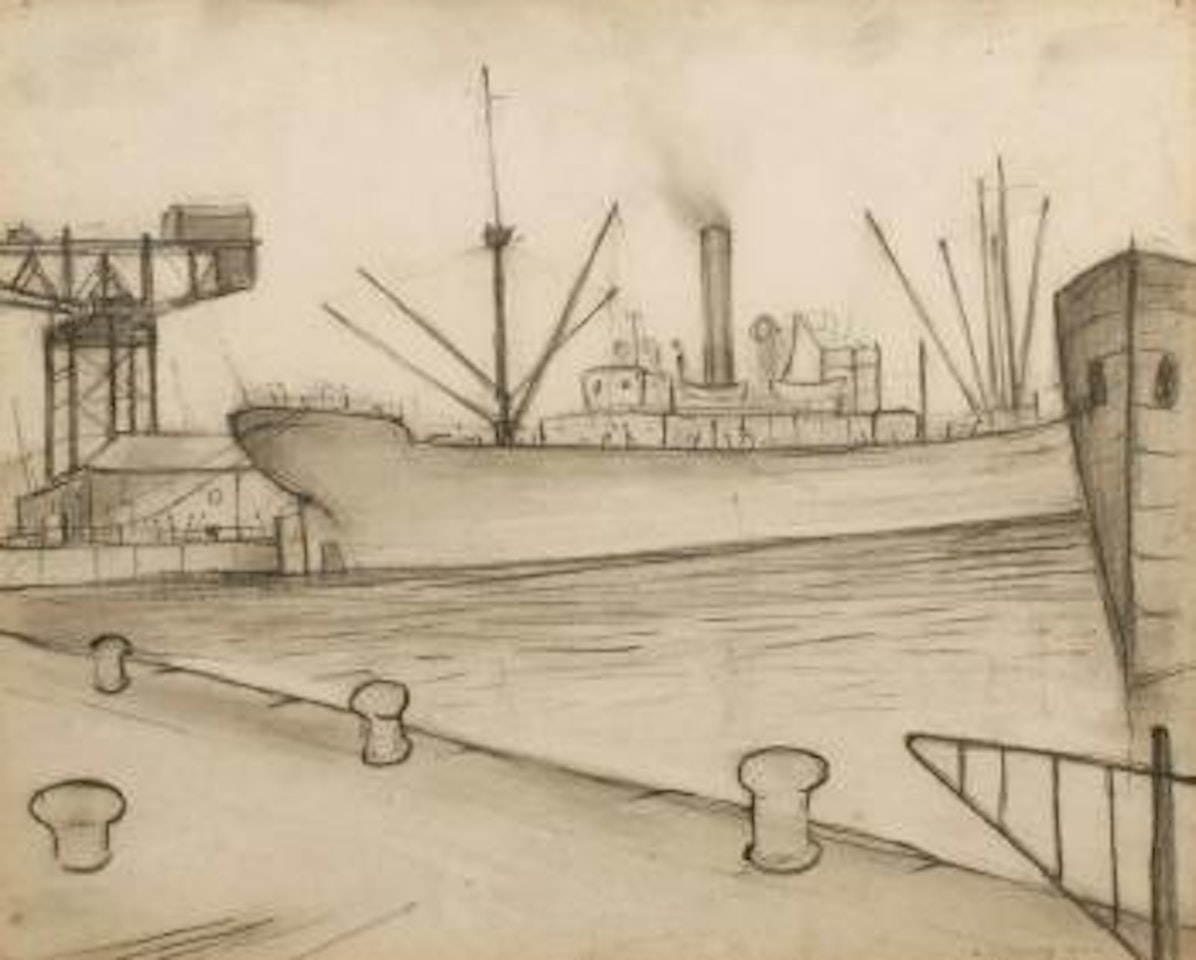 Queen's Dock, Glasgow by Laurence Stephen Lowry