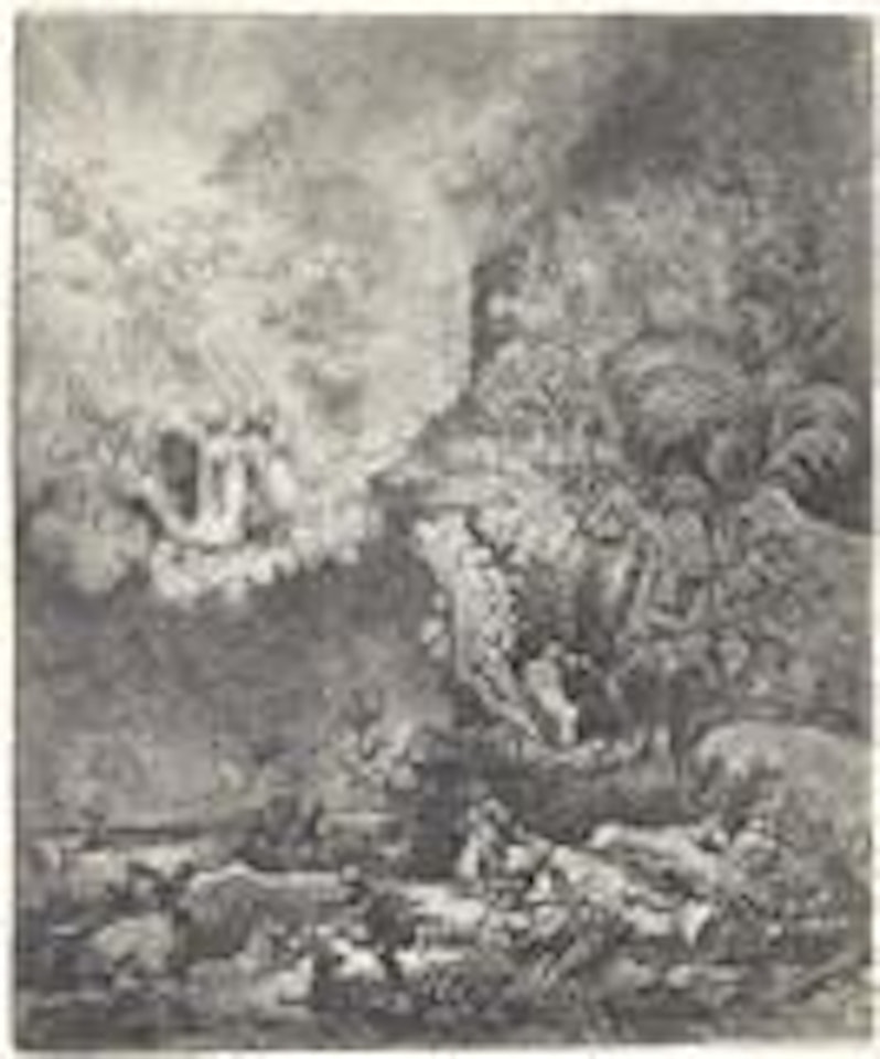 The Annunciation to the Shepherds by Attributed to Rembrandt Harmensz van Rijn