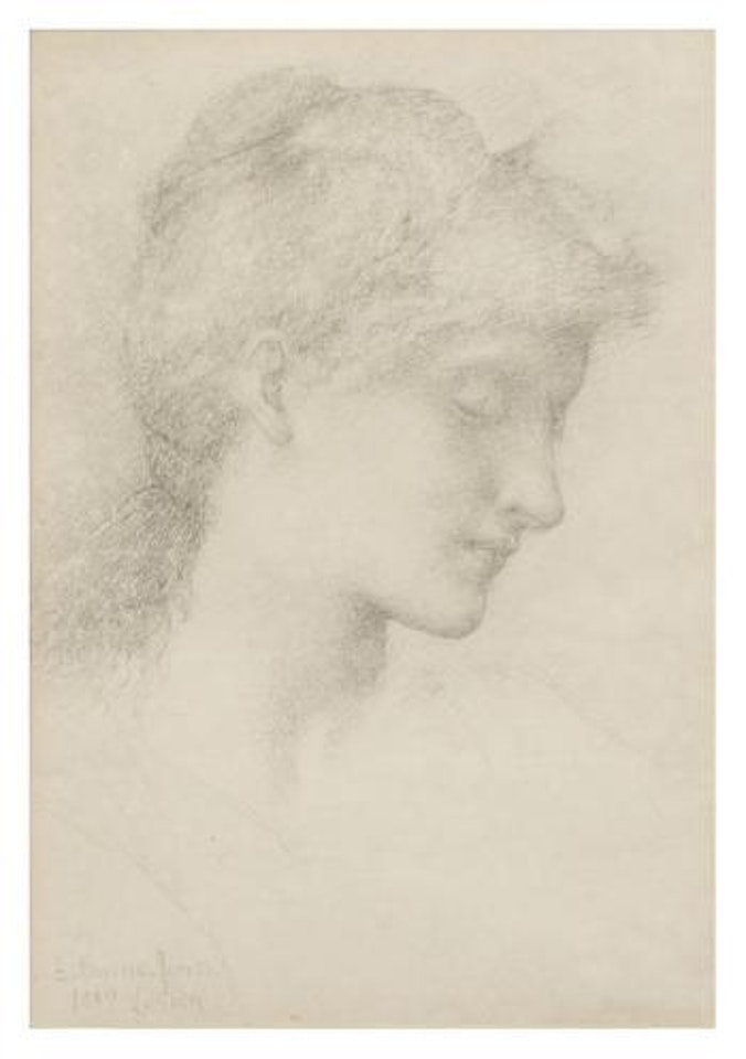 Head of Lady by Edward Coley Burne-Jones